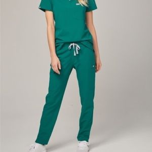 Figs Kade XXS/T Scrub Pants - Hunter Green